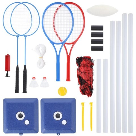 Siatka multifunkcyjna Nils NT0300 3w1 badminton + tenis + siatkówka, pokrowiec w zestawie Siatka multifunkcyjna Nils NT0300 3w1 badminton + tenis + siatkówka, pokrowiec w zestawie