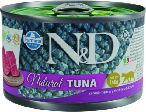 FARMINA N&D Cat Natural Tuńczyk - mokra karma dla kota - 140 g FARMINA N&D Cat Natural Tuńczyk - mokra karma dla kota - 140 g