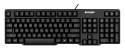 Activejet Klawiatura przewodowa membranowa K-3021 (USB 2.0; kolor czarny)