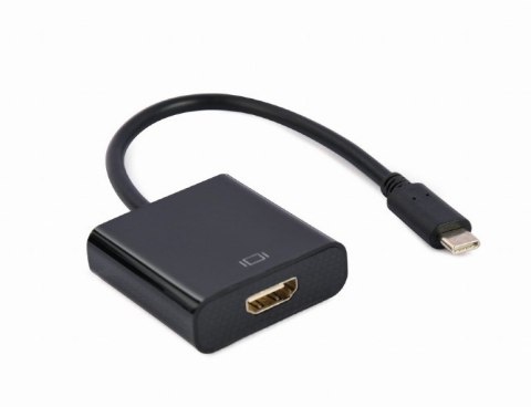 GEMBIRD ADAPTER NA KABLU USB TYP-C DO HDMI 4K 30HZ, 15CM, CZARNY GEMBIRD ADAPTER NA KABLU USB TYP-C DO HDMI 4K 30HZ, 15CM, CZARNY