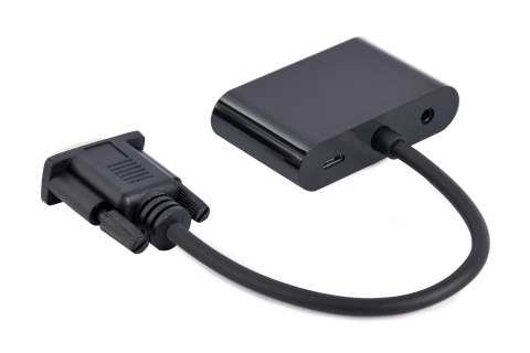 GEMBIRD KONWERTER SYGNAŁU VGA DO HDMI + VGA 0,15M, CZARNY GEMBIRD KONWERTER SYGNAŁU VGA DO HDMI + VGA 0,15M, CZARNY