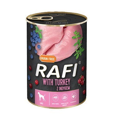 DOLINA NOTECI Rafi z indykiem, borówką i żurawiną - mokra karma dla psa - 800g DOLINA NOTECI Rafi z indykiem, borówką i żurawiną - mokra karma dla psa - 800g
