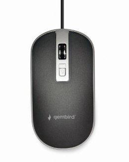 GEMBIRD MYSZ MUS-4B-06-BS OPTYCZNA 1200DPI USB CZARNO-SREBRNA