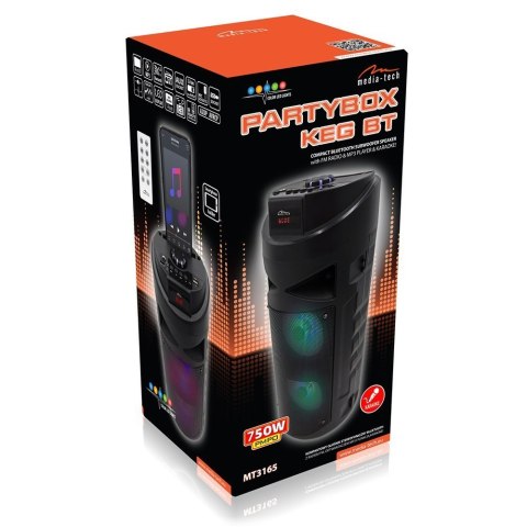 MEDIA-TECH PARTYBOX KEG BT- KOMPAKTOWY GŁOŚNIK STEREOFONICZNY BLUETOOTH Z RADIEM FM, ODTWARZACZEM MP3 MT3165 MEDIA-TECH PARTYBOX KEG BT- KOMPAKTOWY GŁOŚNIK STEREOFONICZNY BLUETOOTH Z RADIEM FM, ODTWARZACZEM MP3 MT3165