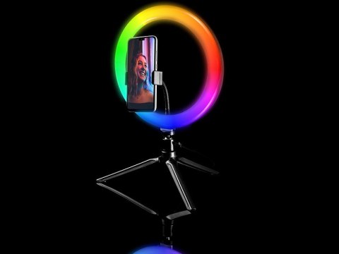 TRACER LAMPA PIERŚCIENIOWA RING RGB 26CM MINI STATYW TRACER LAMPA PIERŚCIENIOWA RING RGB 26CM MINI STATYW