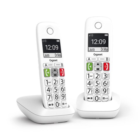 Gigaset Telefon bezprzewodowy E290 Duo White Gigaset Telefon bezprzewodowy E290 Duo White