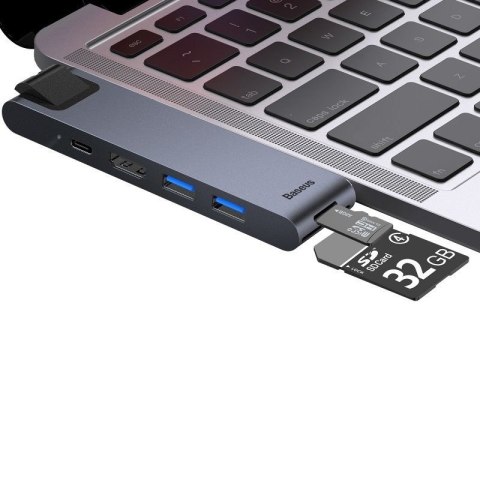Hub Baseus CAHUB-L0G (2x USB 3.0; kolor szary) Hub Baseus CAHUB-L0G (2x USB 3.0; kolor szary)