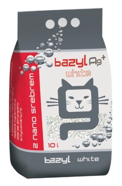 Bazyl Bentonit Super Premium Ag+ Compact White - żwirek dla kota 10 l Bazyl Bentonit Super Premium Ag+ Compact White - żwirek dla kota 10 l