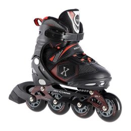 Łyżworolki NILS Extreme NA9080 czarno-czerwone rozm. L (39-42)