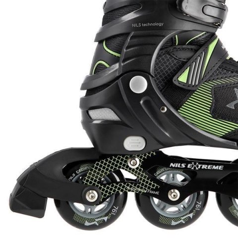 Łyżworolki NILS Extreme NA9080 czarno-zielone rozm. L (39-42) Łyżworolki NILS Extreme NA9080 czarno-zielone rozm. L (39-42)
