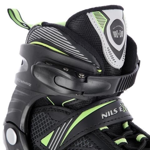 Łyżworolki NILS Extreme NA9080 czarno-zielone rozm. L (39-42) Łyżworolki NILS Extreme NA9080 czarno-zielone rozm. L (39-42)