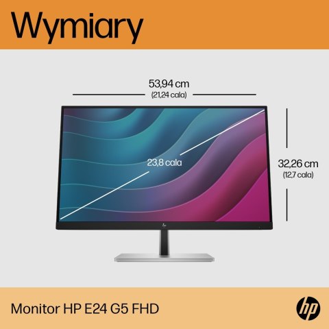 MONITOR HP LED 23,8" E24 G5 (6N6E9AA) MONITOR HP LED 23,8" E24 G5 (6N6E9AA)