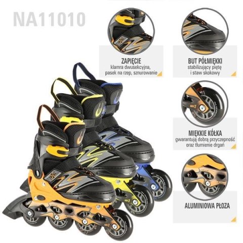 Łyżworolki NILS Extreme NA11010 czarno-pomarańczowe rozm. L (39-42) Łyżworolki NILS Extreme NA11010 czarno-pomarańczowe rozm. L (39-42)