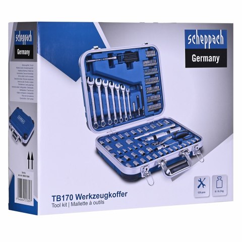 Zestaw kluczy Scheppach TB170 w walizce - 135 elementów Zestaw kluczy Scheppach TB170 w walizce - 135 elementów