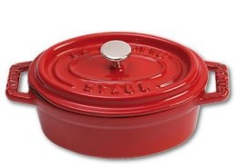 Mini garnek żeliwny owalny Staub - 250 ml, Czerwony