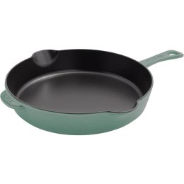 Patelnia żeliwna z metalowym uchwytem Staub - 28 cm, Eukaliptusowy