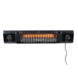 SUNRED Grzejnik SOUND-2000W, Sun and Sound Ultra Wall na podczerwień 2000 W Czarny IP54