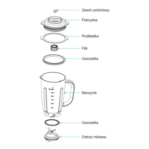POWERNEED KIELICHOWY BLENDER PRÓŻNIOWY SOUS VIDE 1500ML, 800W, 21000RPM, MAKS. 40ST.C, CZARNY, SF-711 POWERNEED KIELICHOWY BLENDER PRÓŻNIOWY SOUS VIDE 1500ML, 800W, 21000RPM, MAKS. 40ST.C, CZARNY, SF-711