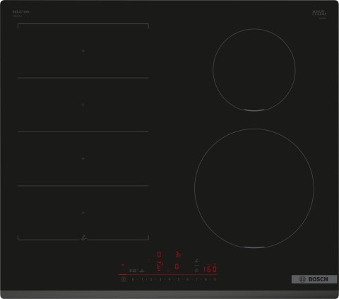 Bosch | PIX631HC1E Seria 6 | Płyta grzewcza | Indukcja | Liczba palników/stref grzejnych 4 | Funkcja DirectSelect | Zegar | Czar