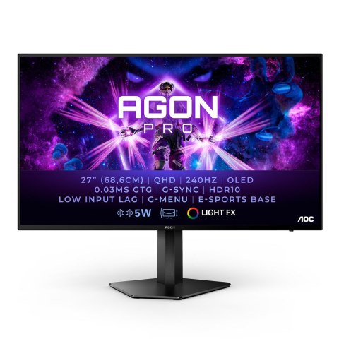 AG276QZD 68.58CM 27IN OLED/2560X1440 3000:1 400NITS 16:9 AG276QZD 68.58CM 27IN OLED/2560X1440 3000:1 400NITS 16:9