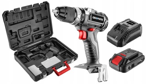 Wiertarko-wkrętarka akumulatorowa bezszczotkowa Energy+ 18V, Li-Ion, aku 2Ah, ładowarka, walizka, 58G019-SET1 Graphite Wiertarko-wkrętarka akumulatorowa bezszczotkowa Energy+ 18V, Li-Ion, aku 2Ah, ładowarka, walizka, 58G019-SET1 Graphite