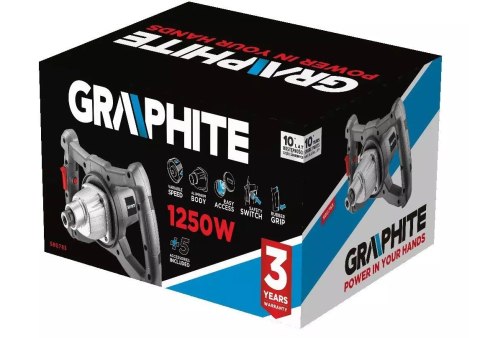 Mieszarka 1250W Graphite 400-800 obrotów na minutę Mieszarka 1250W Graphite 400-800 obrotów na minutę