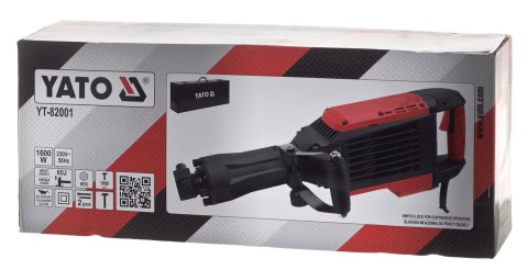 YATO MŁOT WYBURZENIOWY UCHWYT HEX 1600W 65J CHŁODZONY OLEJEM YATO MŁOT WYBURZENIOWY UCHWYT HEX 1600W 65J CHŁODZONY OLEJEM