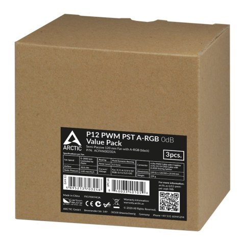 CASE FAN 120MM/3PCS ACFAN00232A ARCTIC CASE FAN 120MM/3PCS ACFAN00232A ARCTIC