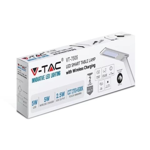 Lampka V-TAC SKU218603 VT-7505 3000K-6500K 5W 560l Lampka V-TAC SKU218603 VT-7505 3000K-6500K 5W 560l