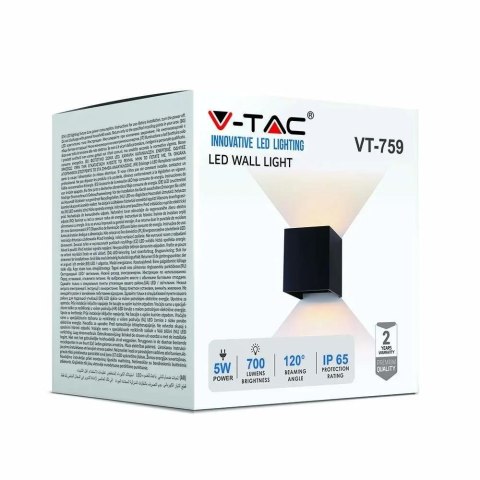 Oprawa V-TAC SKU217078 VT-759-B 3000K 5W 700lm Oprawa V-TAC SKU217078 VT-759-B 3000K 5W 700lm