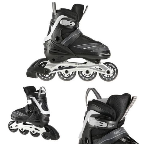 Łyżworolki NILS Extreme NA1123A czarno-szare rozm. M (35-38) Łyżworolki NILS Extreme NA1123A czarno-szare rozm. M (35-38)