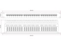 ALANTEC Patch panel 1U STP kat.6 24 porty LSA NAVI LED