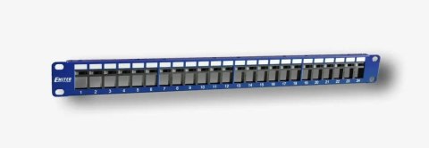 EmiterNet Panel 19" 24xRJ45 UTP (1U) do gniazd beznarzędziowych, nieekranowany, nieuzbrojony, niebieski EmiterNet Panel 19" 24xRJ45 UTP (1U) do gniazd beznarzędziowych, nieekranowany, nieuzbrojony, niebieski