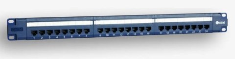 EmiterNet Panel 19", 24xRJ45 UTP kat.5e (1U) z półką, niebieski (PoE) EmiterNet Panel 19", 24xRJ45 UTP kat.5e (1U) z półką, niebieski (PoE)