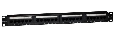 EmiterNet Panel 19" 24xRJ45 UTP kat.6 (1U) z półką EmiterNet Panel 19" 24xRJ45 UTP kat.6 (1U) z półką