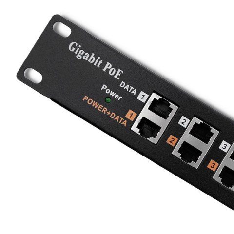 QOLTEC PATCH PANEL RACK | 12 PORTÓW | POE | CZARNY QOLTEC PATCH PANEL RACK | 12 PORTÓW | POE | CZARNY