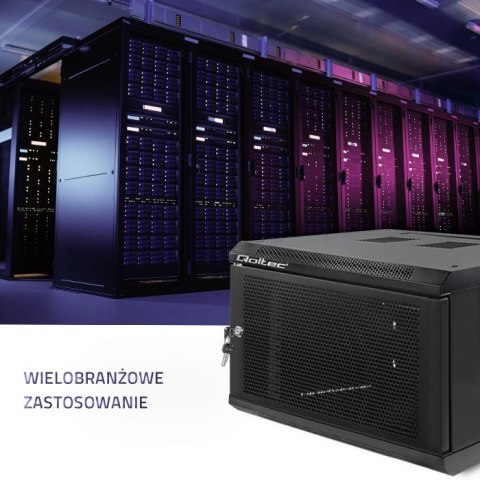 QOLTEC SZAFA RACK 19" | 6U | 600X370X600 | PERFOROWANE DRZWI QOLTEC SZAFA RACK 19" | 6U | 600X370X600 | PERFOROWANE DRZWI