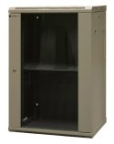 EmiterNet Szafa wisząca niedzielona 19'' 18U, niezmontowana, drzwi blacha/ szkło, 600x450x910mm szer./gł./wys.