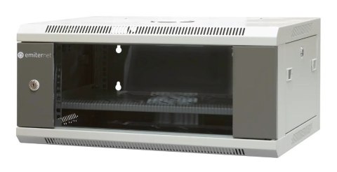 EmiterNet Szafa wisząca niedzielona 19'' 4U, drzwi blacha/szkło, 600×450×280mm szer./gł./wys. EmiterNet Szafa wisząca niedzielona 19'' 4U, drzwi blacha/szkło, 600×450×280mm szer./gł./wys.