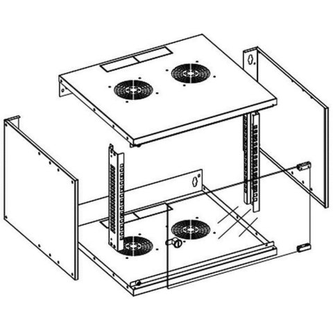 TECHLY SZAFKA WISZĄCA ECO 19 6U/450MM ZMONTOWANA SZARA 022229 TECHLY SZAFKA WISZĄCA ECO 19 6U/450MM ZMONTOWANA SZARA 022229