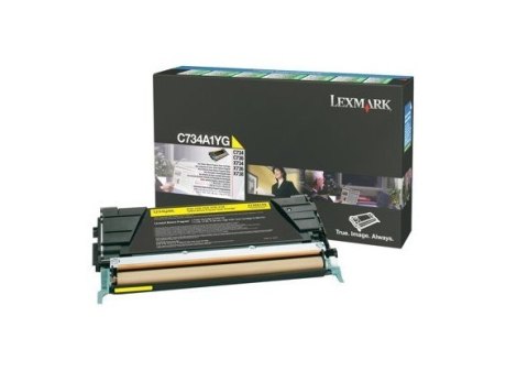 Lexmark Toner C734A1YG Yellow Lexmark Toner C734A1YG Yellow