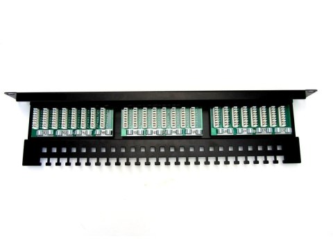 Panel krosowy 19'' 24x RJ45, LSA poziom, kat.5e,nieekranowany,1U,czarny,prowadnica kabli,pola opisow Panel krosowy 19'' 24x RJ45, LSA poziom, kat.5e,nieekranowany,1U,czarny,prowadnica kabli,pola opisow