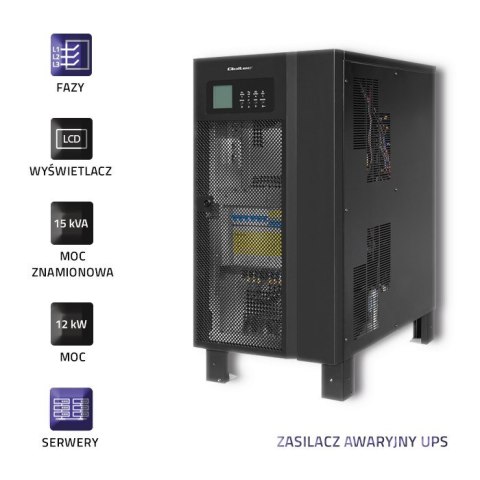 QOLTEC ZASILACZ AWARYJNY UPS 3-FAZOWY | 15KVA | 12KW | LCD QOLTEC ZASILACZ AWARYJNY UPS 3-FAZOWY | 15KVA | 12KW | LCD