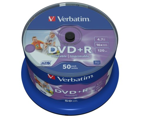 DVD+R 4.7GB 16X PHOTO/INK PRINTABLE 50PK SPINDLE DVD+R 4.7GB 16X PHOTO/INK PRINTABLE 50PK SPINDLE
