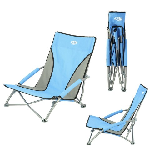 Krzesło plażowe NILS CAMP NC3035 niebieskie Krzesło plażowe NILS CAMP NC3035 niebieskie