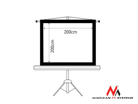 Ekran Maclean MC-680 (ścienny; rozwijane ręcznie; 1:1; 112,0") Ekran Maclean MC-680 (ścienny; rozwijane ręcznie; 1:1; 112,0")