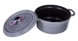 Garnek żeliwny okrągły Staub - 3.8 ltr, Grafitowy