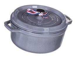 Garnek żeliwny okrągły Staub - 3.8 ltr, Grafitowy