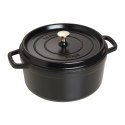 Garnek żeliwny okrągły Staub - 5.2 ltr, Czarny