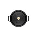Garnek żeliwny okrągły Staub - 5.2 ltr, Czarny